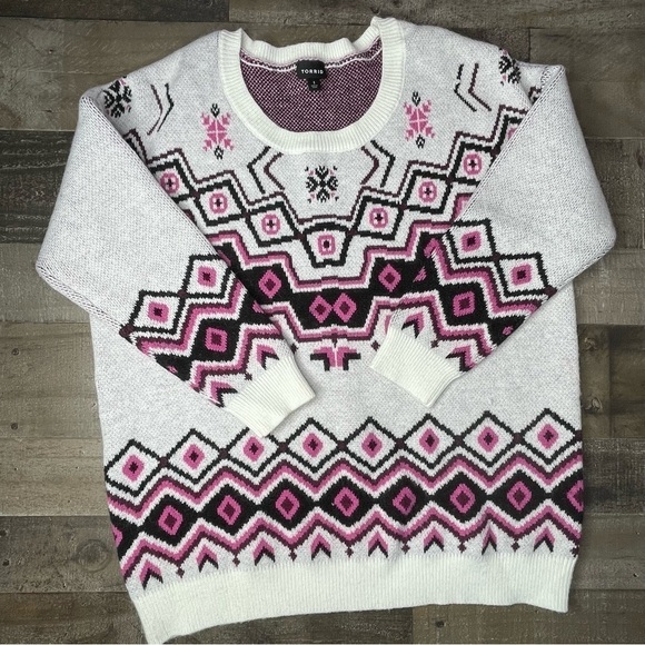 Torrid Pullover Drop Sleeve Crew Neck Sweater size 1 - Picture 15 of 16